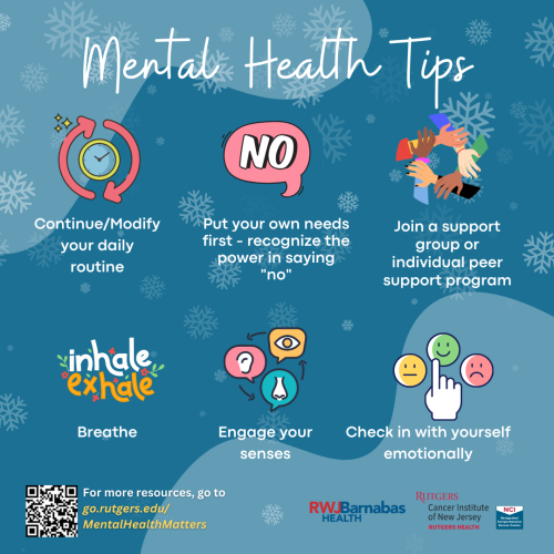 Graphic image of mental health tips