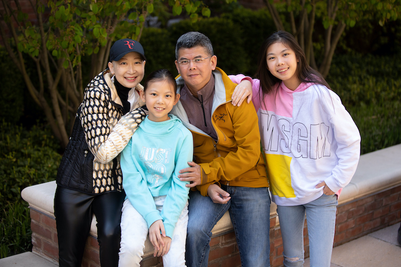 Ling Jin and family