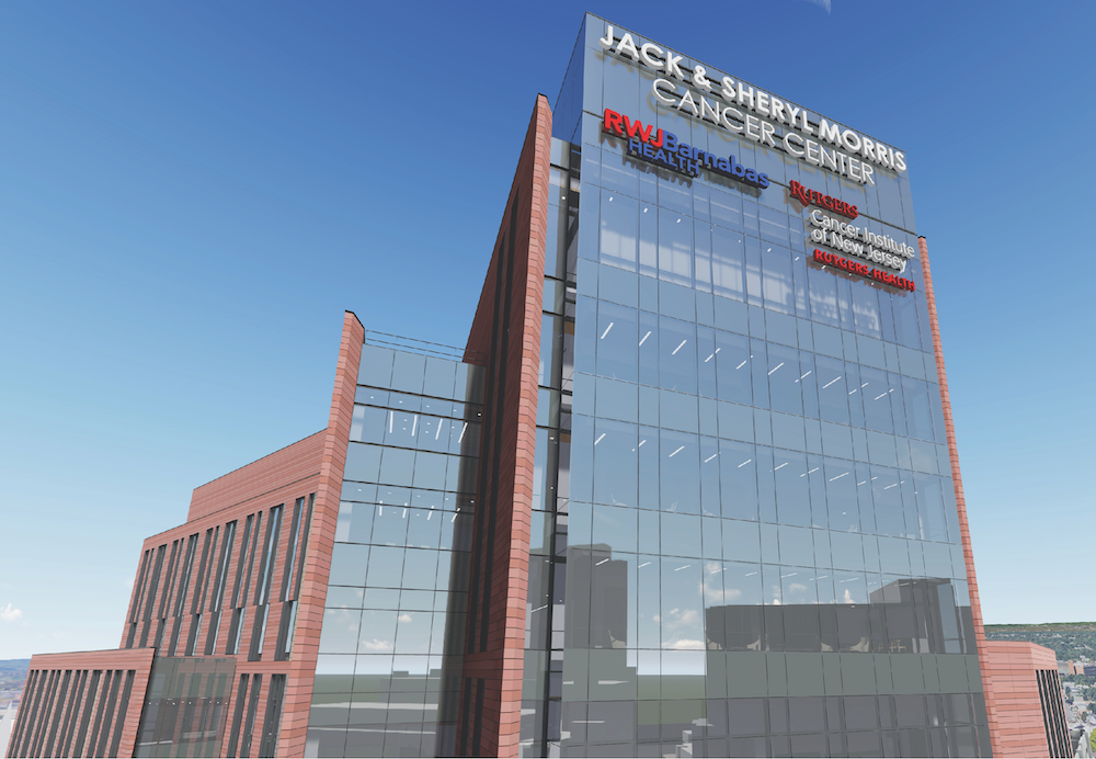 outside rendering of The Jack and Sheryl Morris Cancer Center