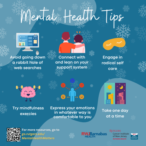 Graphic image of mental health tips