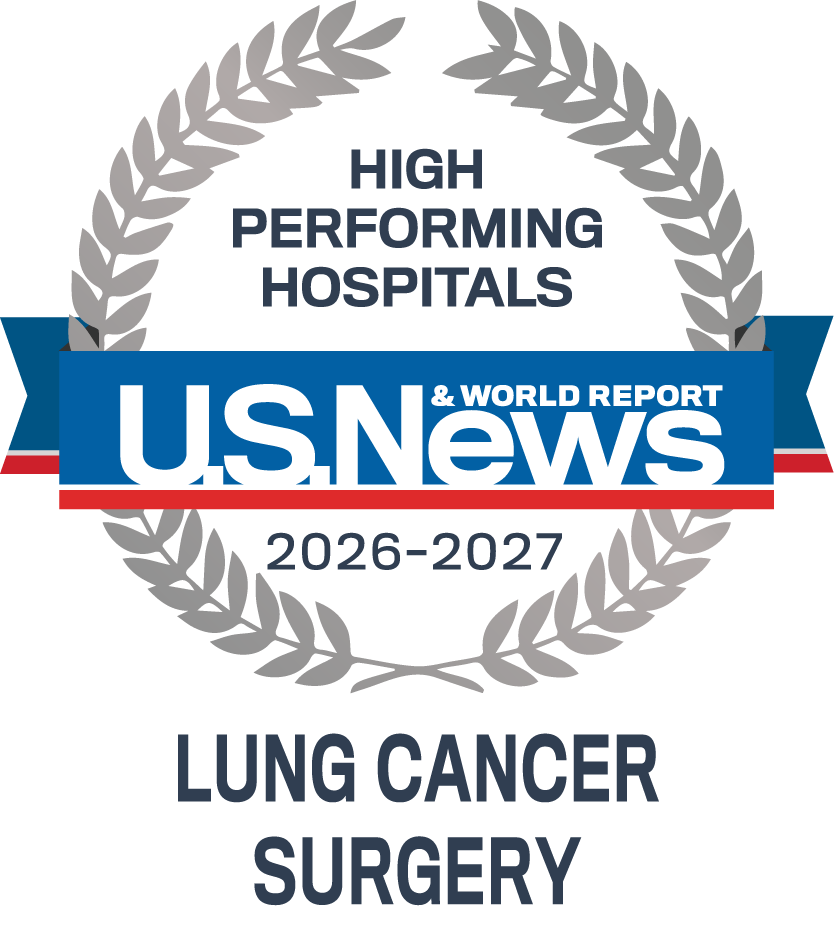 U.S. News and World Report Badge for High Performing Hospitals in Leukemia, Lymphoma and Myeloma 2026 to 2027
