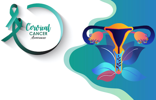 graphic of cervical cancer awareness