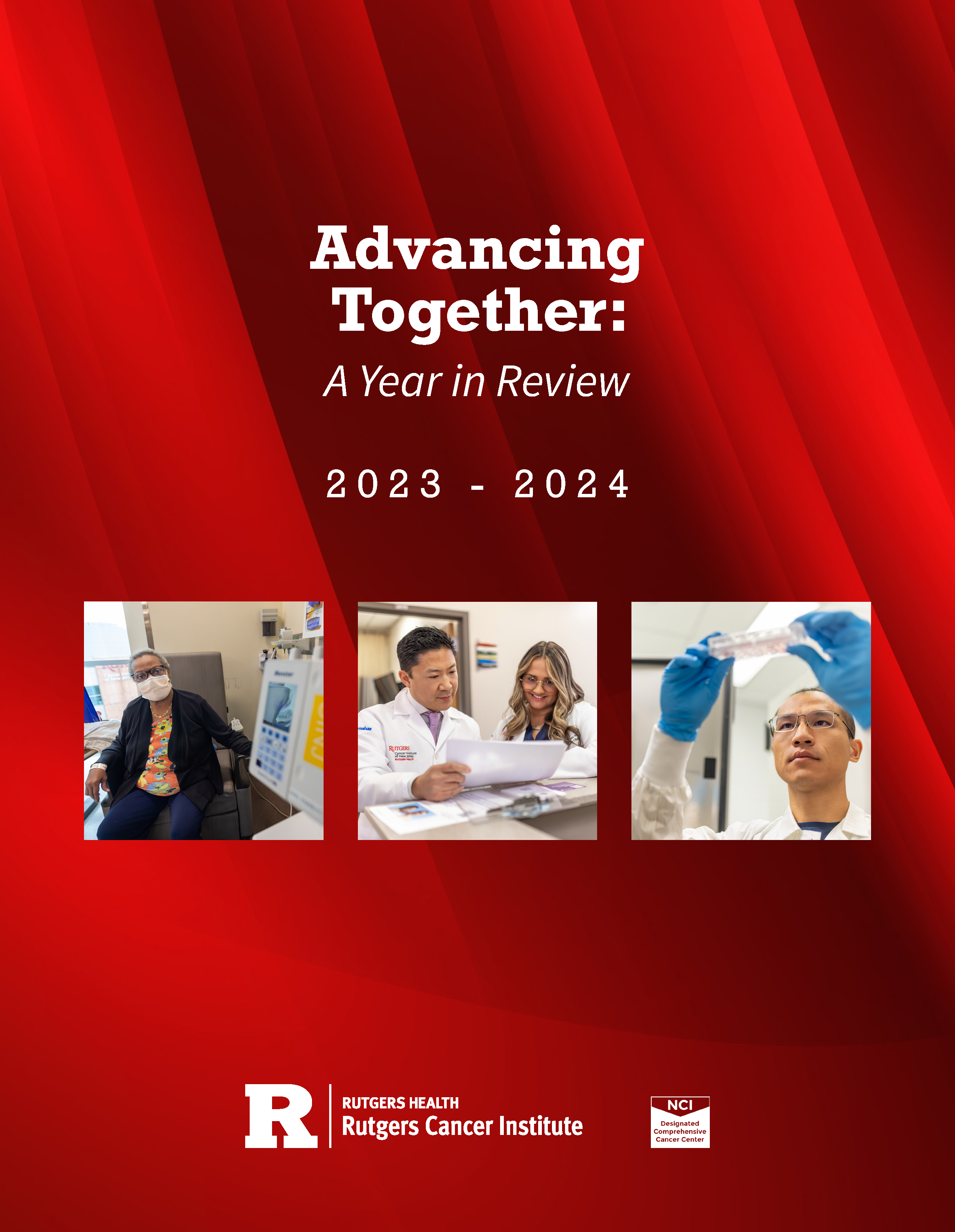 Cover of Rutgers Cancer Institute's 2024 Annual Report