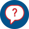 speech bubble icon with question mark