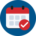 calendar icon with checkmark