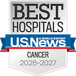 Silver Badge for US News and World Report Best Hospitals Cancer 2026-2027