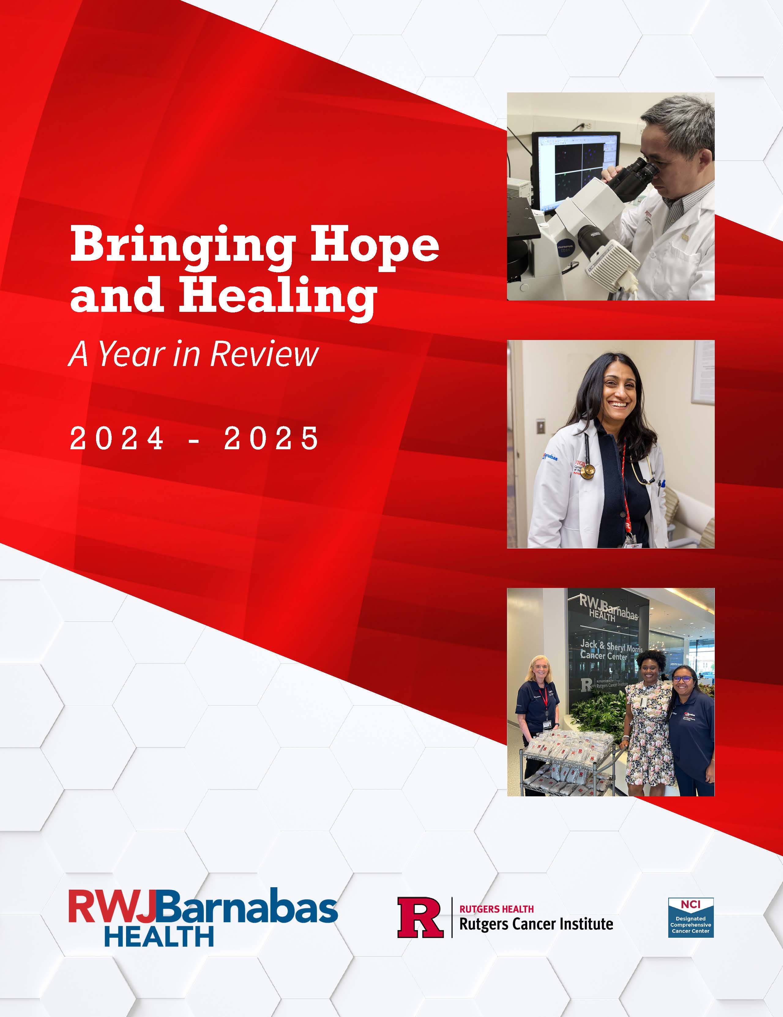 Cover of Rutgers Cancer Institute's 2024 Annual Report