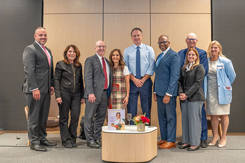 Senior leaders from the Jack & Sheryl Morris Cancer Center and Robert Wood Johnson University Hospital with Joy Bauer (fourth from left), Nutrition and Health Expert on NBC’s Today Show