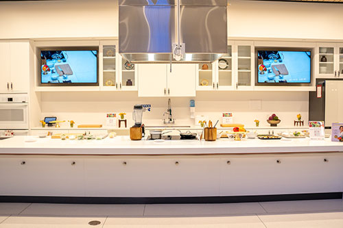 State-of-the-art demonstration kitchen at the Jack & Sheryl Morris Cancer Center, NJ’s only freestanding cancer hospital