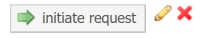 Example of Project intake form initiate request button