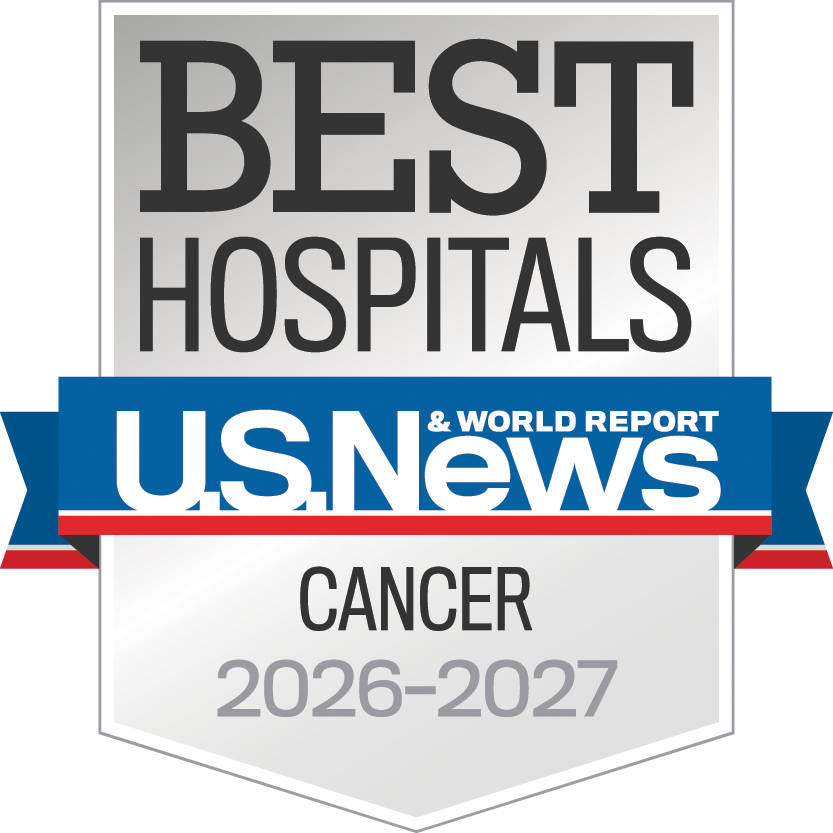 Silver Badge for US News and World Report Best Hospitals Cancer 2026-2027